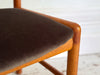 A Set of 6 1960's Danish Dining Chairs in Dark Brown Velvet by Boltinge