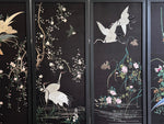 A Set of Four 1930's Embroidered Japanese Silk Panels