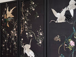 A Set of Four 1930's Embroidered Japanese Silk Panels
