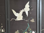 A Set of Four 1930's Embroidered Japanese Silk Panels