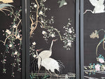 A Set of Four 1930's Embroidered Japanese Silk Panels