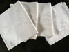 Antique French Monogrammed Linen Sheet - 'LH' - Four available