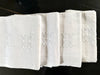 Antique French Monogrammed Linen Sheet - 'LH' - Four available