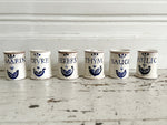 A Set of 6 Vintage French Ceramic Herb Pots
