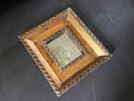 A Small 19th C Italian Ribbon Carved Giltwood Mirror