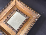 A Small 19th C Italian Ribbon Carved Giltwood Mirror