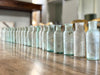 22 Small Antique Glass Bottles - Sold in 3's