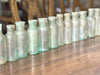 22 Small Antique Glass Bottles - Sold in 3's