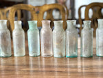 22 Small Antique Glass Bottles - Sold in 3's