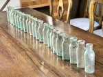 22 Small Antique Glass Bottles - Sold in 3's