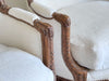 Two Pairs of Carved 19th C Louis XVI Style Carved Frame Bergères