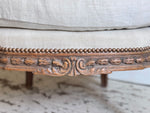 Two Pairs of Carved 19th C Louis XVI Style Carved Frame Bergères