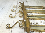 Two Pairs of 1940's French Gilt Metal Mirrored Wall Sconces