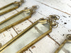 Two Pairs of 1940's French Gilt Metal Mirrored Wall Sconces