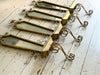 Two Pairs of 1940's French Gilt Metal Mirrored Wall Sconces