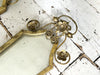 Two Pairs of 1940's French Gilt Metal Mirrored Wall Sconces