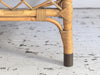 Two Pairs of 1950's French Bamboo Armchairs with Brass Details