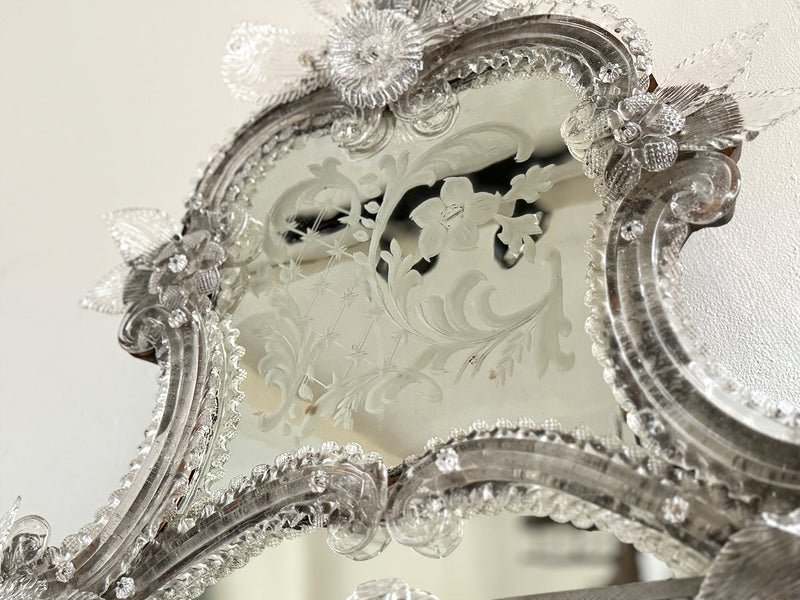 A 19th C Murano Glass Mirror