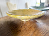 An Extra Large Glazed Yellow Vintage Moroccan Serving Fruit Dish on Stand