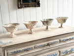 Vintage Pichon d'Uzès Marbled Ceramic Serving Bowl on Stand II