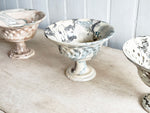 Vintage Pichon d'Uzès Marbled Ceramic Serving Bowl on Stand IV