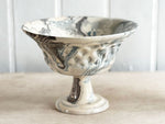 Vintage Pichon d'Uzès Marbled Ceramic Serving Bowl on Stand IV