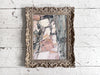 A Vintage Pink Grey Abstract Artwork in Antique Montparnasse Frame I