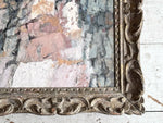 A Vintage Pink Grey Abstract Artwork in Antique Montparnasse Frame I