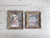 A Vintage Pink Grey Abstract Artwork in Antique Montparnasse Frame I