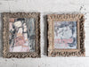 A Vintage Pink Grey Abstract Artwork in Antique Montparnasse Frame I