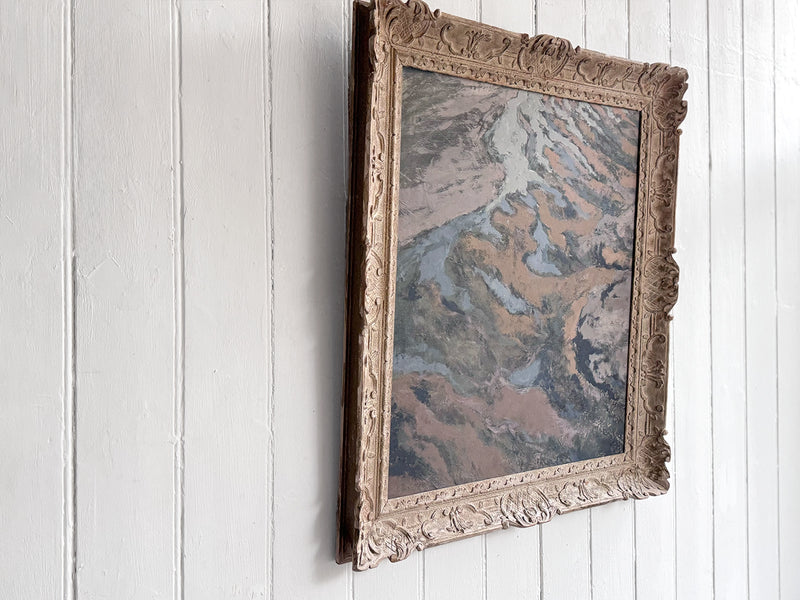 A Large Abstract Acrylic on Paper Artwork by Jean-Pierre Villeneuve in a Montparnasse Frame.