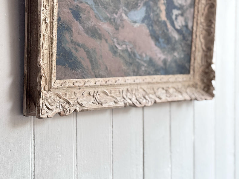 A Large Abstract Acrylic on Paper Artwork by Jean-Pierre Villeneuve in a Montparnasse Frame.