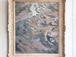A Large Abstract Acrylic on Paper Artwork by Jean-Pierre Villeneuve in a Montparnasse Frame.