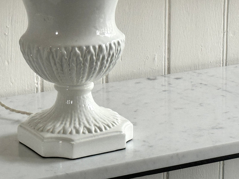 A 1950's Spanish Casa Pupo White Ceramic Fruit Table Light