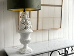 A 1950's Spanish Casa Pupo White Ceramic Fruit Table Light