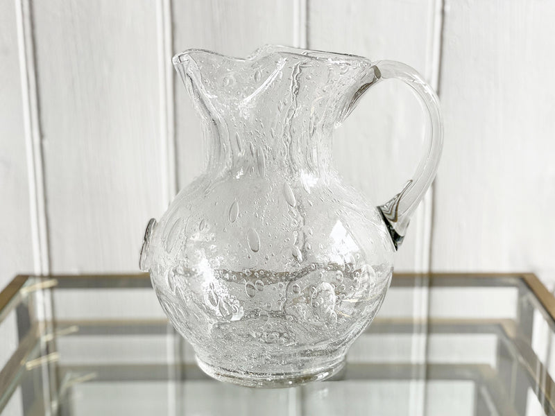 A 1950's French Hand Blown Glass Jug by Buot
