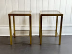 A Pair of 1970's Two Tier Brass Plated Side Tables