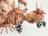 An impressive 1950's French Polychrome Metal Vine & Grape Chandelier