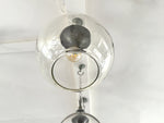 1970's Italian Pendant Lights with Medium Glass Globe Shades
