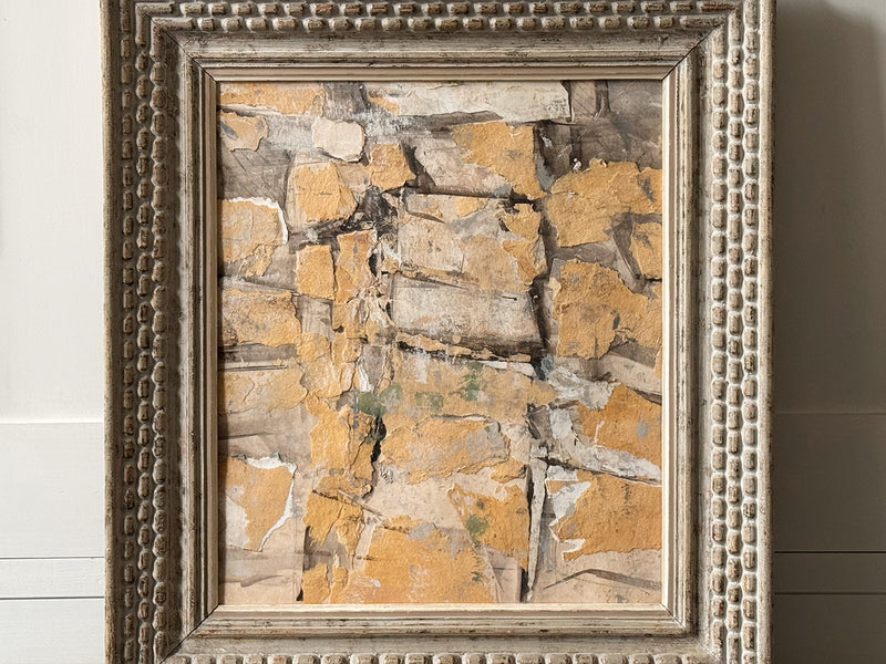A Mixed Media Abstract Artwork by Jean Pierre Villeneuve in Emile Bouché Frame