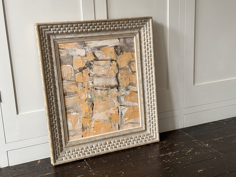 A Mixed Media Abstract Artwork by Jean Pierre Villeneuve in Emile Bouché Frame