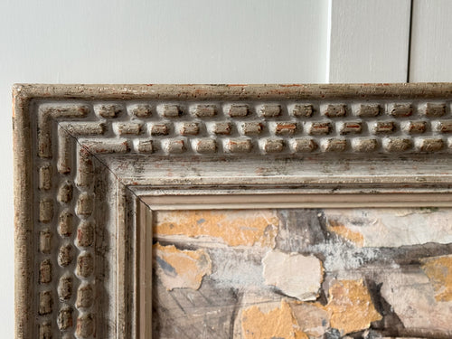 A Mixed Media Abstract Artwork by Jean Pierre Villeneuve in Emile Bouché Frame