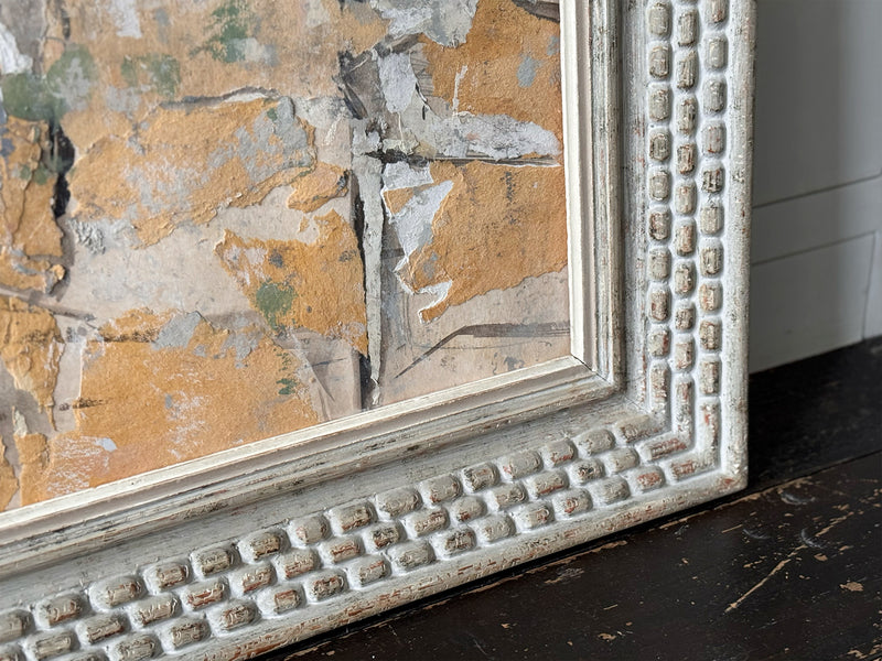 A Mixed Media Abstract Artwork by Jean Pierre Villeneuve in Emile Bouché Frame