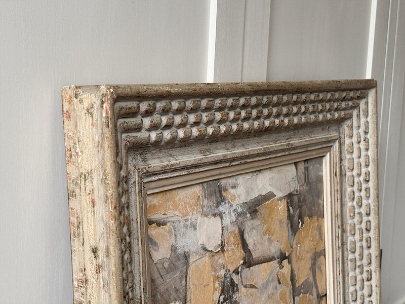 A Mixed Media Abstract Artwork by Jean Pierre Villeneuve in Emile Bouché Frame