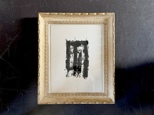 One of Two Monochrome Vintage Artworks in Montparnasse Frame