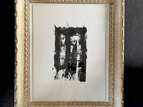 One of Two Monochrome Vintage Artworks in Montparnasse Frame