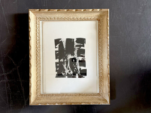 One of Two Monochrome Vintage Artworks in Montparnasse Frame II