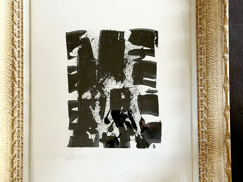 One of Two Monochrome Vintage Artworks in Montparnasse Frame II