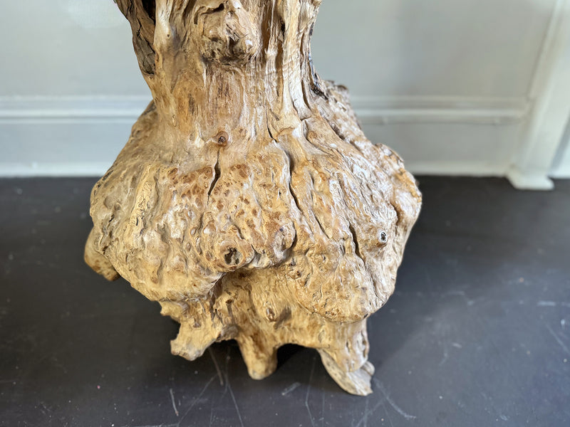 A Naturalistic Early 20th C Burr Elm Centre Table