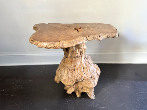 A Naturalistic Early 20th C Burr Elm Centre Table